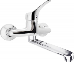 Wall-mounted washbasin mixer