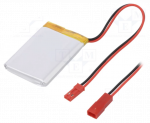 Aku: Li-Po; 3,7 V; 1100mAh; Kaablid; 6,2x32x55mm