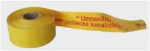 Brīdinājuma lenta 250m,dzeltena,pa&scaron;teces kanalizācija Brīdinājuma lente kanalizācijas sistēmām, dzeltena