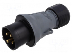 Connector: AC supply 3-phase | plug | male | 16A | 500VAC | IP&S | IP44