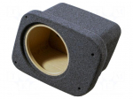 Car loudspeaker enclosure | MDF | black melange | 200mm | Mitsubishi