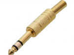 &Uuml;hendused // Different Audio, Video, Data connection plug and sockets // 1196# Wtyk jack 6,3 st złoty
