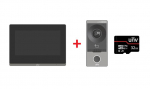 KIT/201S/372S ~ UNV IP domofona komplekts + 32GB karte + 2 baro&scaron;anas bloki