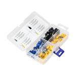 Auto- ja mootorrattatooted, elektroonika, navigatsioon, CB raadio // ISO-&uuml;hendused ja kaablid autoraadiole // Zestaw końc&oacute;wek kablowych, widełkowych 95 szt.