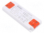 Power supply: switching | LED | 12W | 12VDC | 1A | 220&divide;240VAC | IP20 | 68%