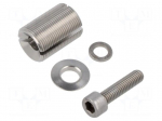 Levelling part | steel | Thread: M18 | Plating: black finish | Pitch: 1