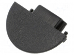 Cap for LED profiles | black | 20pcs | ABS | GEN2,with hole | GROOVE14