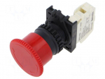 Switch: emergency stop | 22mm | Stabl.pos: 2 | NC | red | mushroom | SF2ER