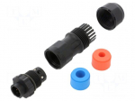 Connector: circular | 2A | 300V | plug | PIN: 6 | IP68 | straight
