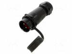 Connector: circular | plug | male | PIN: 2 | IP67 | SA20 | 8&divide;12mm | 25A | 500V