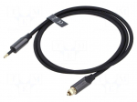 Cable | Toslink 3,5mm Mini plug,Toslink plug | 1m | black | PVC