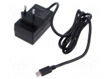 Power supply: switching | mains,plug-in | 5VDC, | 5.1A | 27W | black