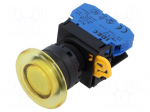 Switch: push-button | 22mm | Stabl.pos: 1 | NO | yellow | LED | IP65 | YW