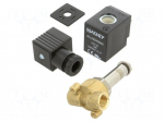 Electromagnetic valve | G 1/4" | brass | FKM | Valve: 2/2 NC | 24VDC