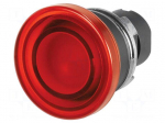 Switch: push-button | 22mm | Stabl.pos: 1 | red | IP65 | mushroom | 46