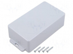 Enclosure: multipurpose | X: 70mm | Y: 125mm | Z: 39mm | COFFER | ABS | grey