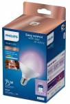Philips Smart WiZ 75W G95 E27 gudrā LED spuldze 822-65 RGB  929003604721 8720169170919
