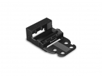 MOUNTING CARRIER - FOR 5-CONDUCTOR TERMINAL BLOCKS - 221 SERIES - 4 mm&sup2; - WITH SNAP-IN MOUNTING FOOT FOR VERTICAL MOUNTING - BLACK