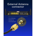 Routers Cudy  LT500D LinkCell AC1200 4G LTE Cat4 Router Dual Band WiFi SIM VPN Detachable Antennas Mesh White