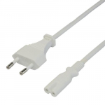 Power cord DELTACO CEE 7/16 - C7, 1,5m, white / 1902293