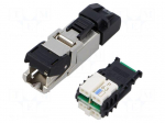Connector: RJ45 | plug | PIN: 8 | Cat: 6a | unshielded | gold-plated | 8p8c