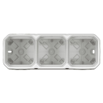 PLEXO 3 GANG BOX HORIZONTAL AND VERTICAL - WHITE