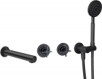 Concealed bath faucet with shower set