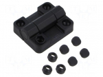 Hinge | Width: 60mm | technopolymer PA | black | H: 70mm