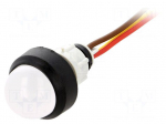 Indicator: LED | prominent | 24VDC | 24VAC | Cutout: &Oslash;13mm | IP40
