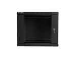 Lanberg 19'' wall-mounted installation cabinet 9U 600x450mm black (glass door)