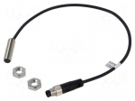 Sensor: inductive | OUT: PNP / NO | 1.5mm | 10&divide;30VDC | M8 | 0.3m | IP67