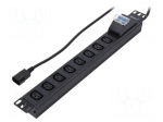 Plug socket strip: protective | Sockets: 8 | 250VAC | 10A