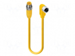 Cable: for sensors/automation | M12 | PIN: 4 | 4m | plug | 230VDC | 230VAC