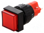 Switch: push-button | Pos: 2 | SPDT | 3A/250VAC | 2A/24VDC | ON-ON | red