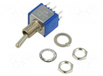 Switch: toggle | Pos: 2 | DPDT | ON-ON | 3A/250VAC | 4A/30VDC | 5000