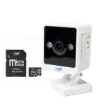 PNI IP744 4MP video surveillance camera package with IP, motion detection + PNI 128GB MicroSD memory card with SD adapter