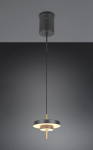 Trio Keaton LED piekarama lampa 1-pc 20 cm matt black/brass brushed steel 340210180 4017807653304