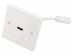 Wall socket | white | plaster embedded | HDMI socket x2 | 86x86mm