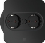 Bachmann 946.101 socket-outlet 2 x Type F Stainless steel