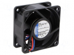 Fan: DC | axial | 60x60x25mm | 30m3/h | 29dBA | ball bearing | 4550rpm