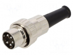 Connector: DIN | plug | male | with strain relief | PIN: 5 | 240&deg; | 4A
