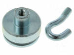 Magnet: permanent | NdFeB | 137N | &Oslash;: 20mm | H: 22mm | zinc plated steel
