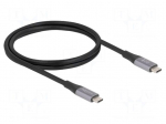 Cable | bidirectional | USB C plug,both sides | gold-plated | 1m
