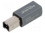Adapter | USB 2.0 | USB B plug,USB C socket | nickel plated