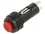 Switch: push-button | Pos: 2 | SPST | 0.1A/24VAC | 0.1A/24VDC | OFF-(ON)