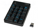 Keyboard | black | USB | wireless | 6&divide;10m