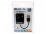 Hub USB | USB 1.1,USB 2.0 | PnP | black | Number of ports: 4 | 480Mbps