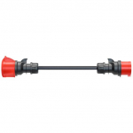 go-e adapter for Gemini flex 22 kW, CEE red three-phase current 32A > CEE red 16A (black, 30cm)