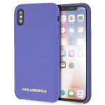 Karl Lagerfeld KLHCPXSLVOG Silicone Hardcase for iPhone X/Xs / violet