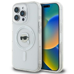 Karl Lagerfeld KLHMP16LHLSKIH iPhone 16 Pro 6.3" Hardcase IML Metal Karl Head MagSafe / white